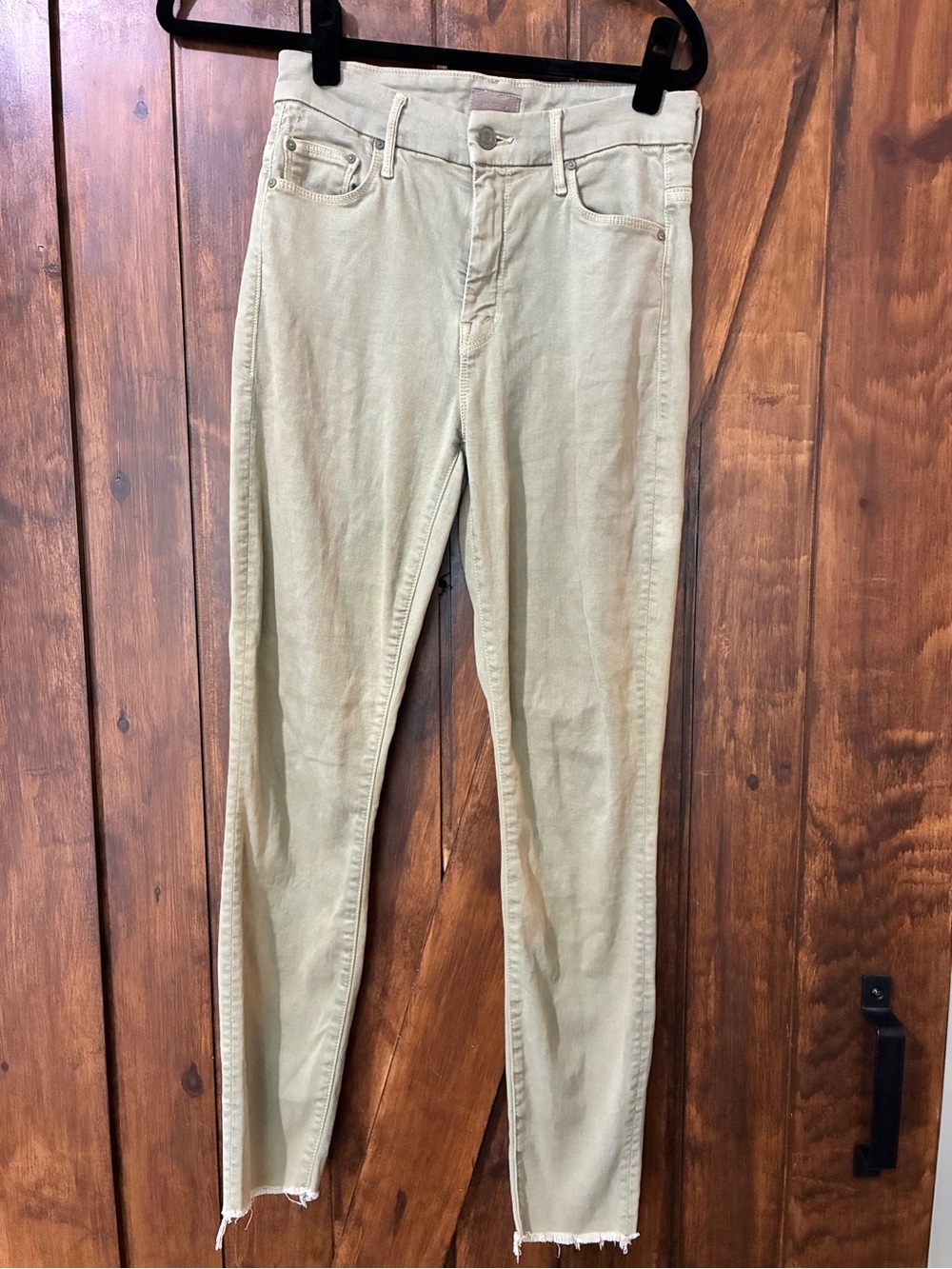 Mother Jeans Women 26 High Waisted Looker Ankle Fray Tresspassing Denim Luxury